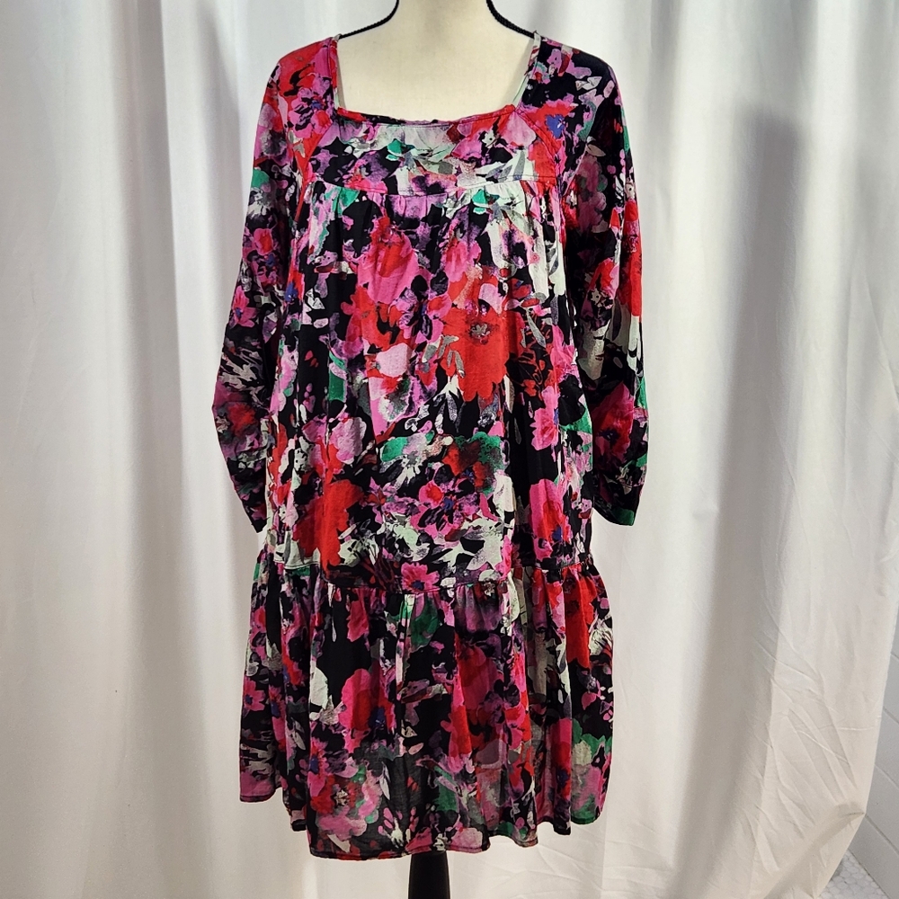 New York & Co Floral Lined Dress